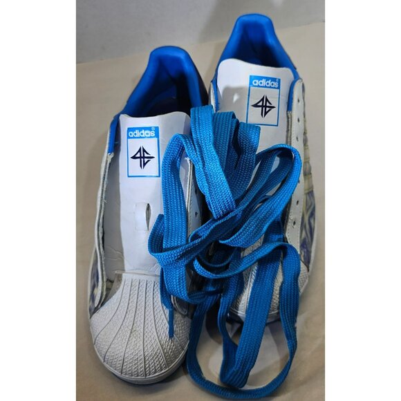 Adidas Men's Tie-Dye Blue/White/Turquoise Uprock 4E Superstar Sneakers Size 8.5 - Picture 8 of 16
